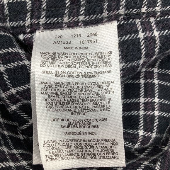 Columbia Mens Long Sleeve Button Up Flannel Shirt Black Size Large - Picture 5 of 5